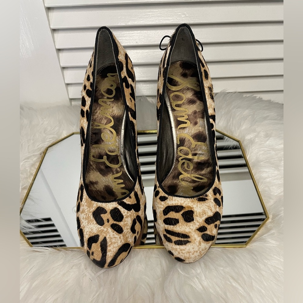 Sam Edelman Never Worn 7.5 US Woman’s Leopard Cowhide Heels/Pumps